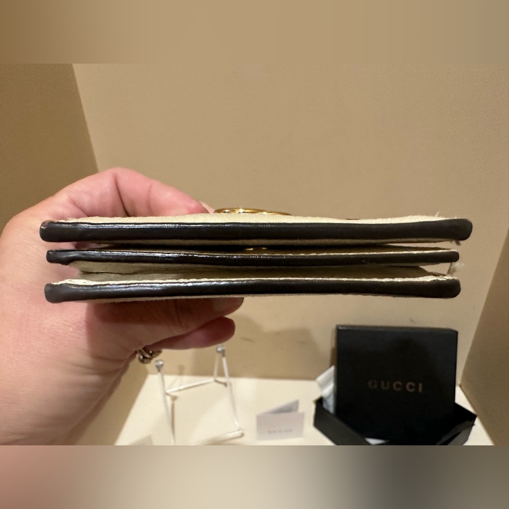 Gucci Ophidia Marmont White Web Bifold Snap Wallet w/box - Picture 6 of 13